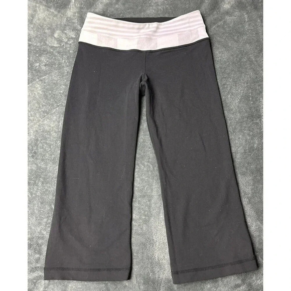 Lululemon Reversible Groove Crop Pant Black size 4 - Picture 8 of 12